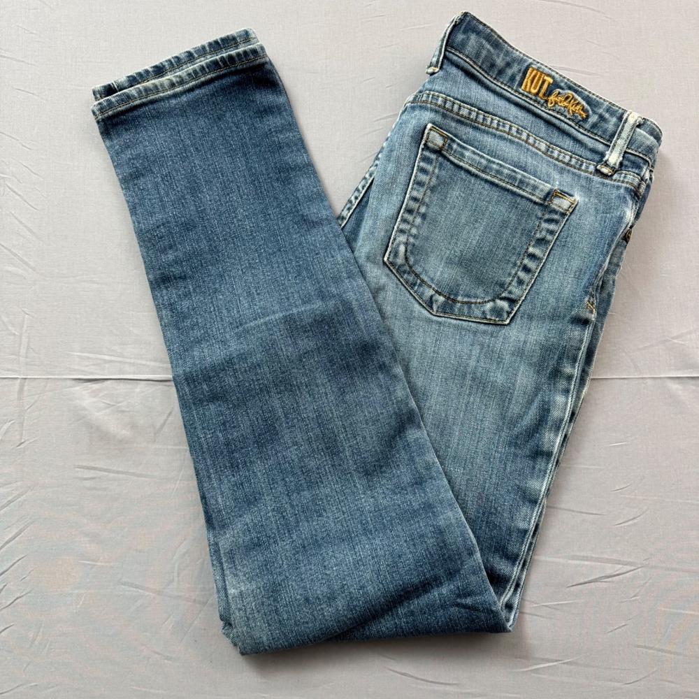 Kut from the‎ Kloth Skinny Jeans Medium Wash Blue Denim Womens Size 8 Slim Fit